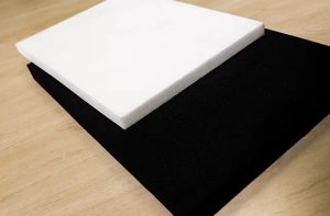 black and white sponge and foam