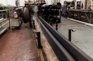 rubber extrusion in a factory