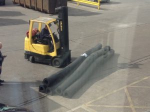 D section Fenders on a forklift