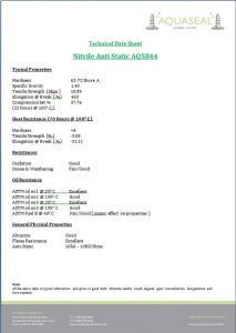 Nitrile anti static technical data sheet