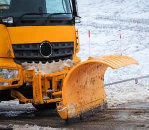 Rubber snow plough