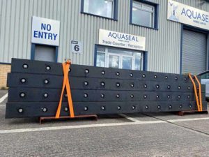 Rubber ladders ready for shipping